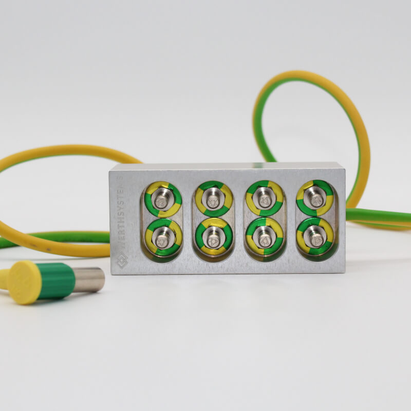 Werth Systems PETE 8 piece potential equalization Terminal front with plug detail