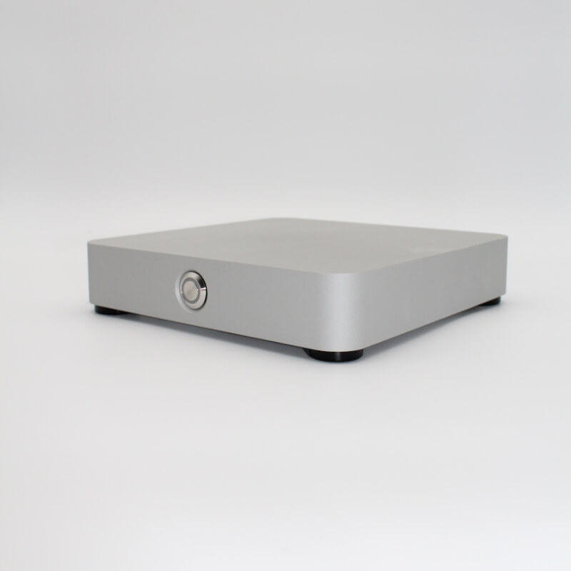 Werth Systems XE-850 Medical fanless computer with hygiene optimized design front and side view