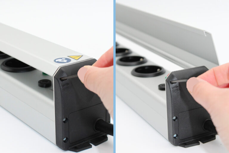 Werth Systems SL6-6 Med Medical Power Socket secured system with easy lock feature opening