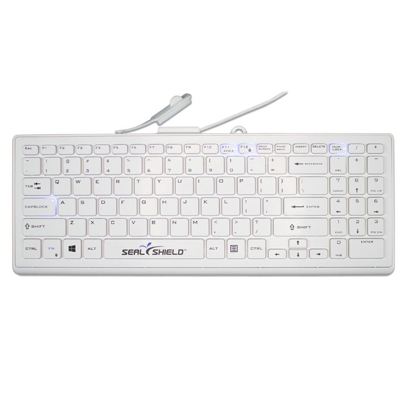 Seal Shield Cleanwipe Pro 101 Waterproof and Ergonomic Keyboard with cable